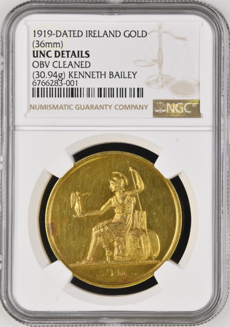 1919年 アイルランド トリニティカレッジ金メダル(NGC/DETAILS