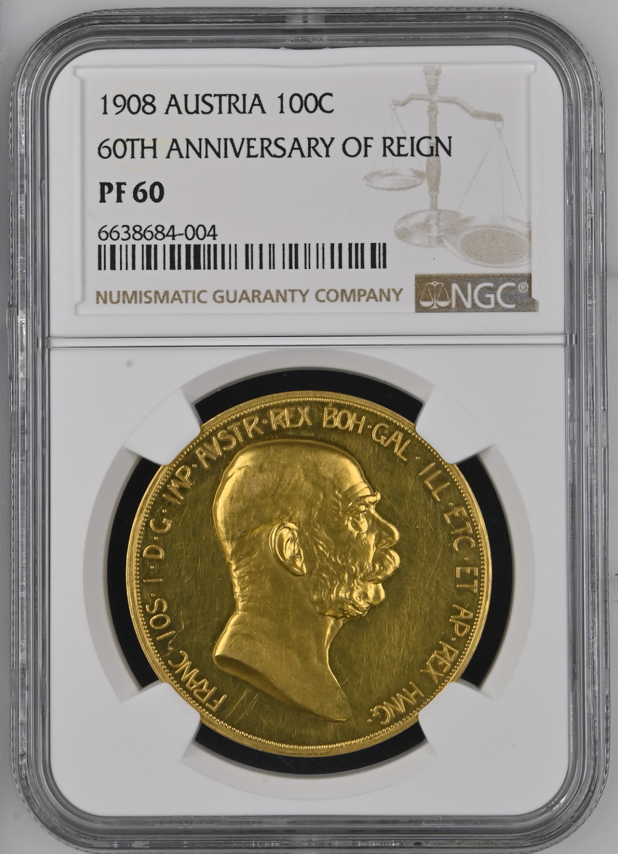 1908年 オーストリア 雲上の女神 100コロナ金貨(NGC/PF60) – cocoin.jp