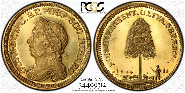 1658年 オリバー・クロムウェル追悼記念金メダル(PCGS/SP63) – cocoin.jp