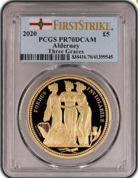 2020年 イギリス領オルダニー スリーグレイシス(PCGS/PR70DCAM