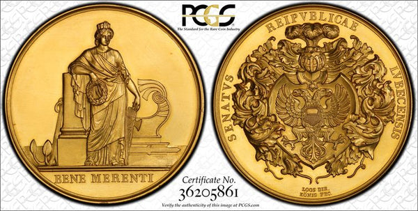 1900年 リューベック 20ダカット金貨(PCGS/SP63)
