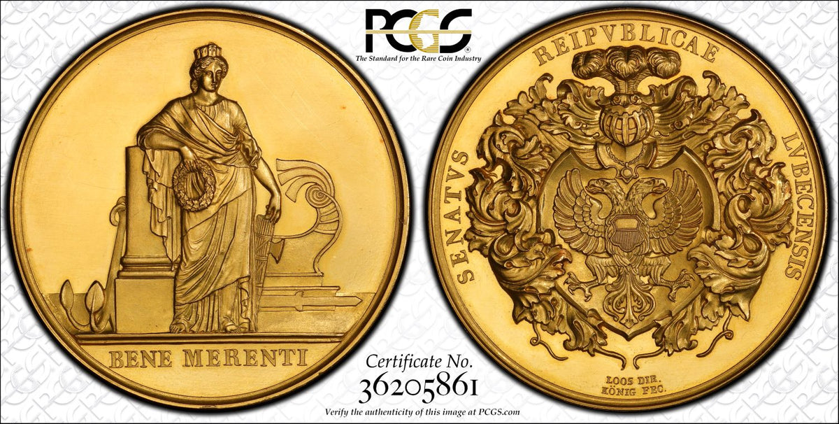 1861年 ヴィルヘルム1世 プロイセン王国 20ダカット金貨(PCGS/SP63+) 