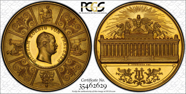1861年 ヴィルヘルム1世 プロイセン王国 20ダカット金貨(PCGS/SP63+)