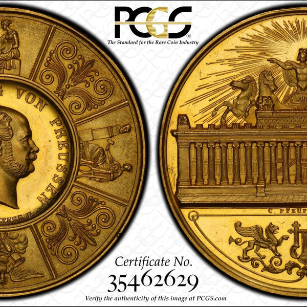1861年 ヴィルヘルム1世 プロイセン王国 20ダカット金貨(PCGS/SP63+)