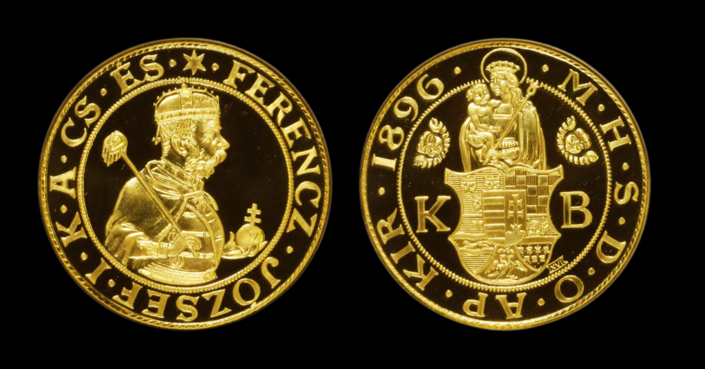 1896年ハンガリー建国千年記念9ダカット金貨 リストライク – cocoin.jp