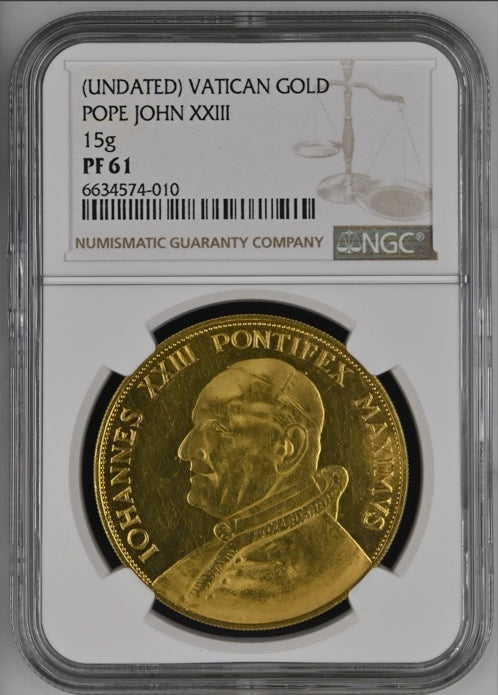 (UNDATED)バチカン 教皇ヨハネ23世 4ダカットメダル(NGC/PF61)