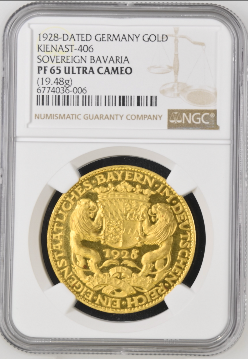 1928年 バイエルン  カール・ゲッツ  聖マリア像 金メダル(NGC/PF65 ULTRA CAMEO)