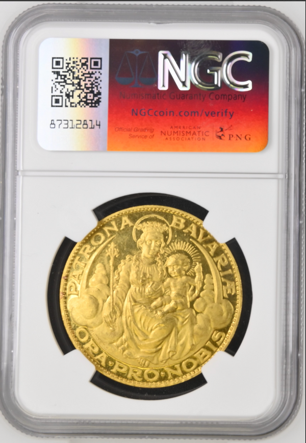 1928年 バイエルン  カール・ゲッツ  聖マリア像 金メダル(NGC/PF65 ULTRA CAMEO)