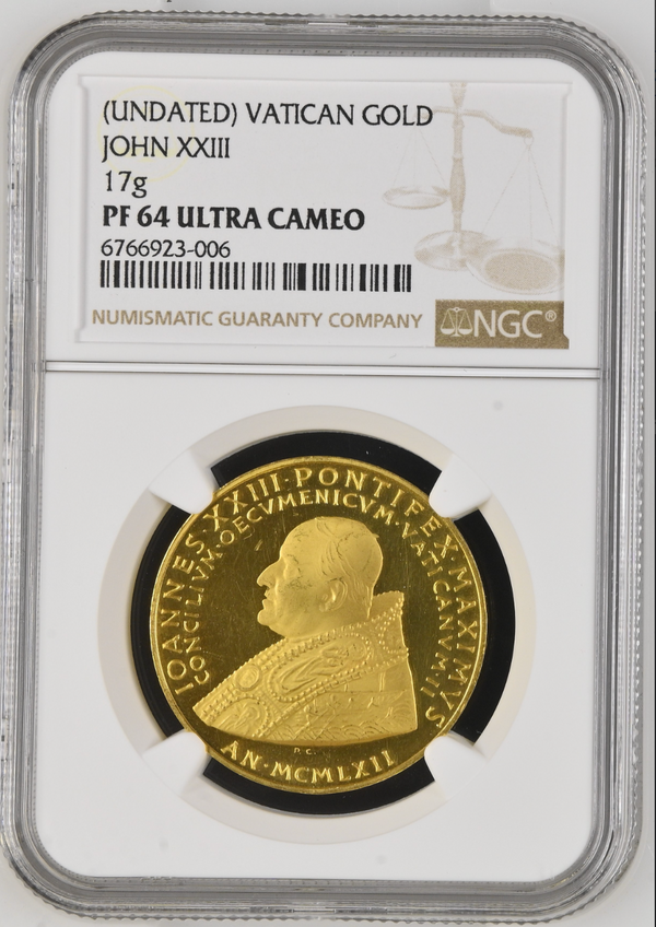 UNDATED バチカン ヨハネ23世 第2回バチカン公会議記念 金メダル(NGC/PF64UCAM)