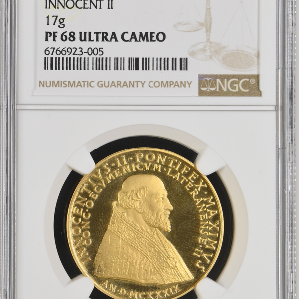 UNDATED バチカン インノケンティウス2世 肖像画金メダル(NGC/PF68UCAM