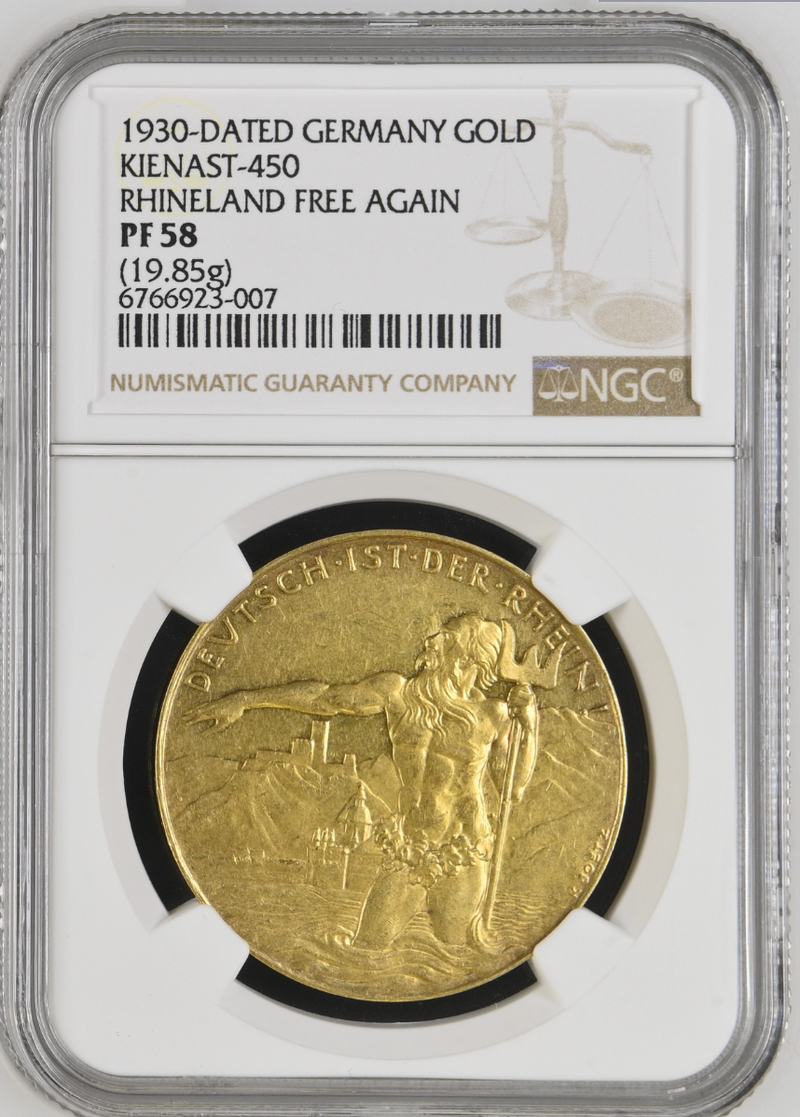 1930年ドイツ カールゲッツ "自由の再来" 金メダル(NGC/PF58)