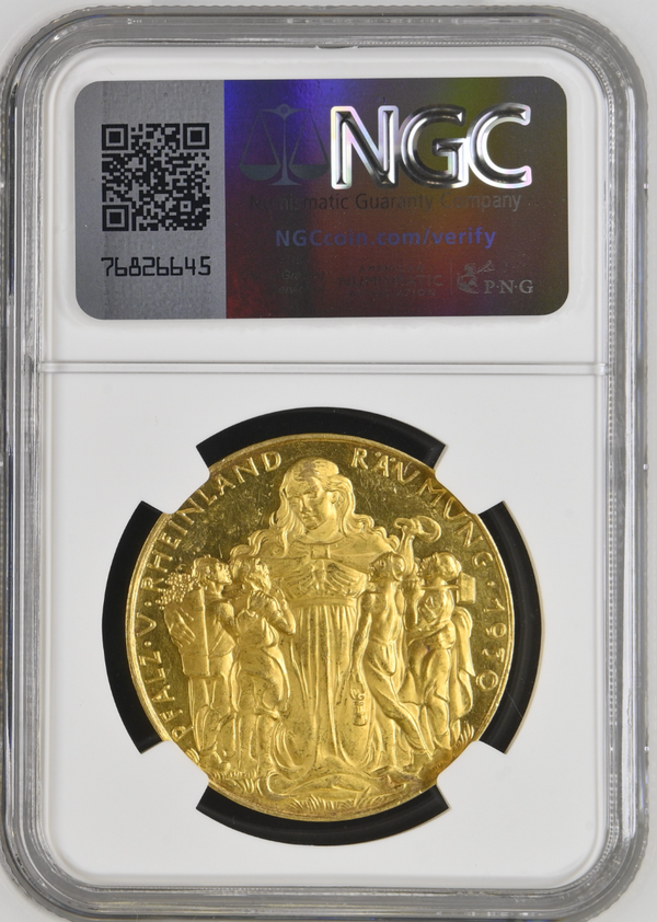 1930年ドイツ カールゲッツ "自由の再来" 金メダル(NGC/PF58)