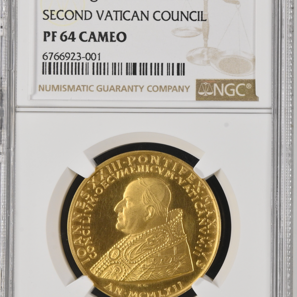 1962年 バチカン ヨハネ23世 第2回バチカン公会議記念 金メダル(NGC