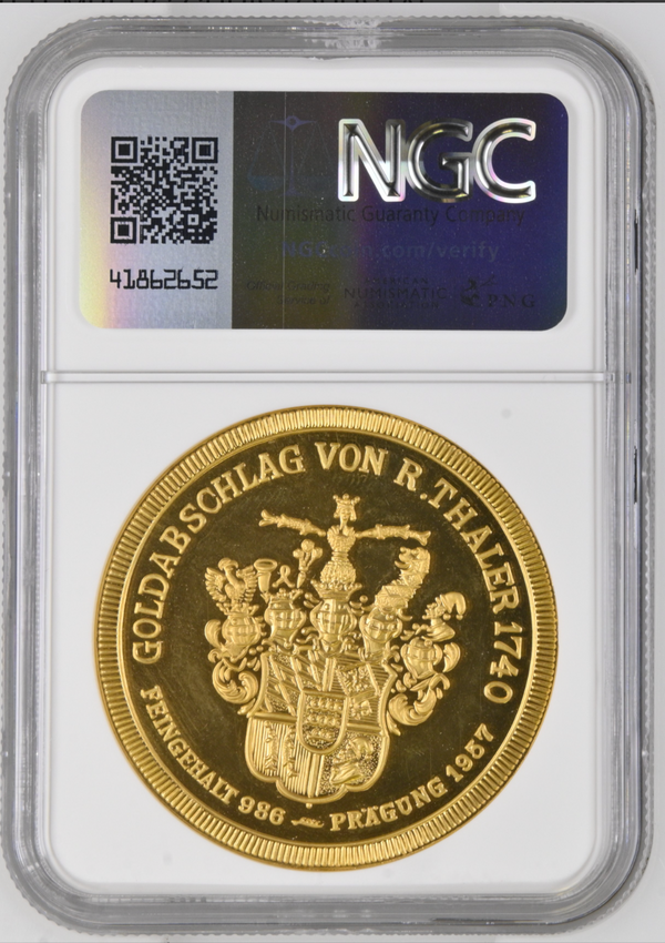 (1740) 1957年ドイツ ヴュルテンベルク  カール・フリードリヒ  リストライク金メダル(NGC/PF67)