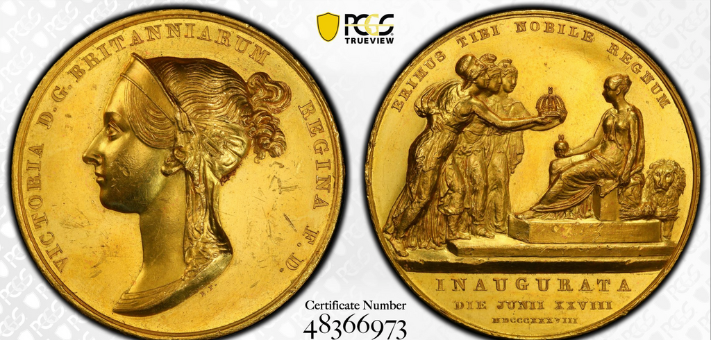 1838年 イギリス ヴィクトリア女王戴冠記念金メダル(PCGS/ UNC DETAILS) – cocoin.jp