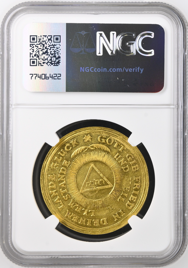 (UNDATED) 神聖ローマ帝国 ヨハン・ゲオルク1世 4ダカット金メダル (NGC/UNC DETAILS)