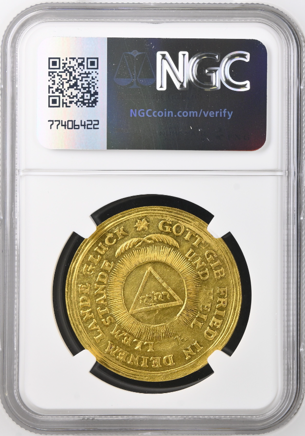 (UNDATED) 神聖ローマ帝国 ヨハン・ゲオルク1世 4ダカット金メダル (NGC/UNC DETAILS)
