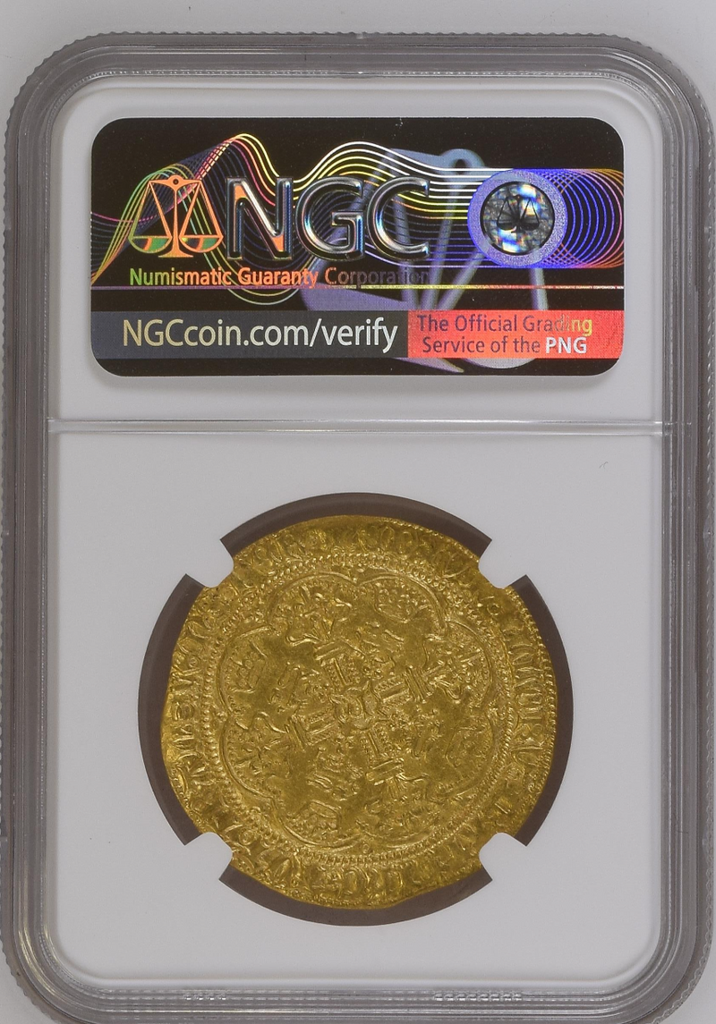 1422-30年　イングランド　ヘンリー6世　ノーブル金貨(NGC/ MS64)