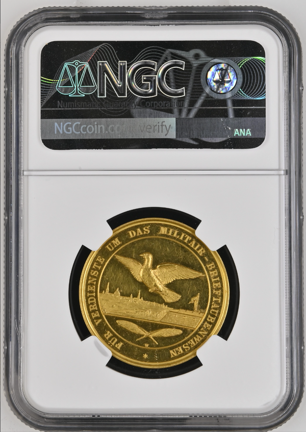 1861年ドイツ  ヴィルヘルム2世 6ダカット金メダル（NGC/MS63PL）