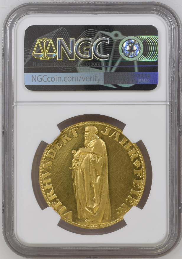 1928年 ドイツ アルブレヒト デューラー 没後400周年記念 5ダカット金メダル(NGC/MS61)