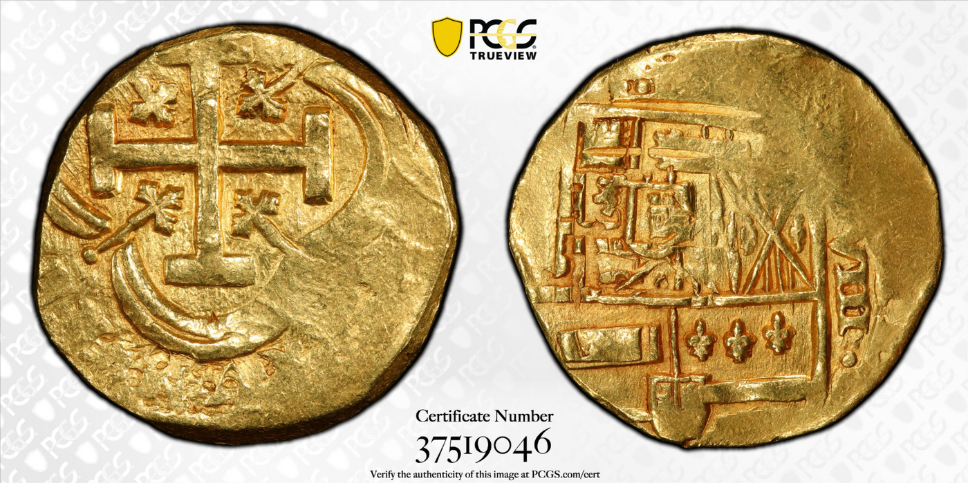 1651-1663) スペイン 沈没船金貨 8エスクード金貨 (MS62) – cocoin.jp