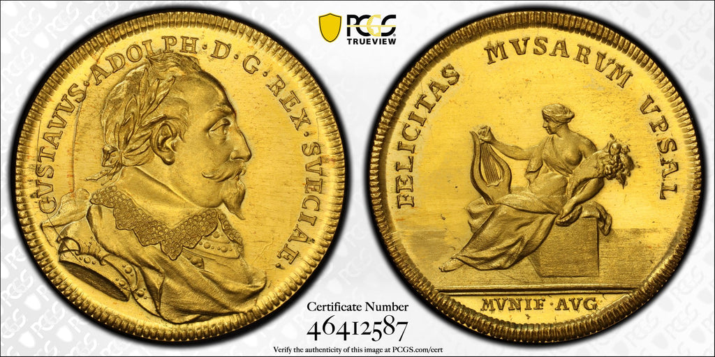 1923年 スウェーデン グスタフ・アドルフ2世9ダカット金メダル（PCGS