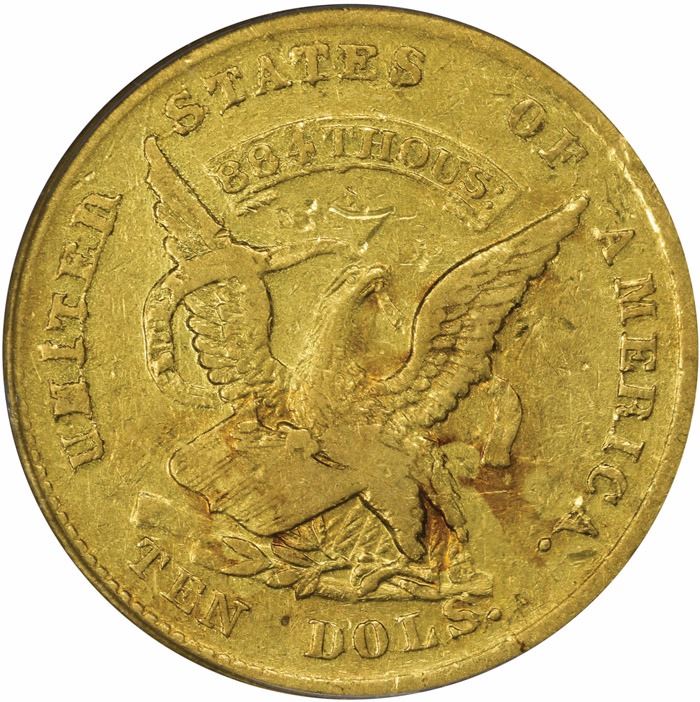 1852年 カリフォルニア  ゴールドイーグル 10ドル金貨(PCGS/XF45)