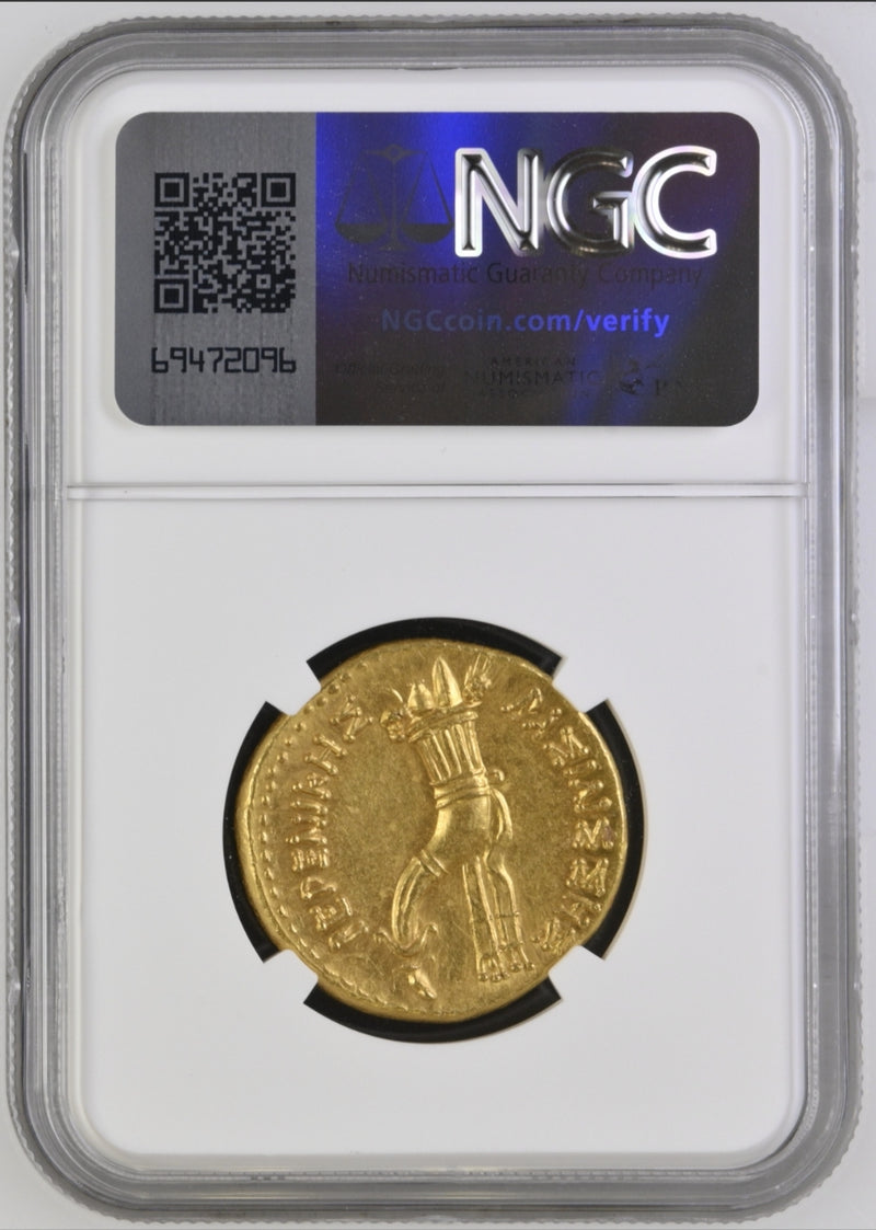 BC270-68 古代エジプト プトレマイオス朝 アルシノエ2世オクタドラクマ金貨(NGC/ ChVF, Strike:5/5, Surface:1/5)