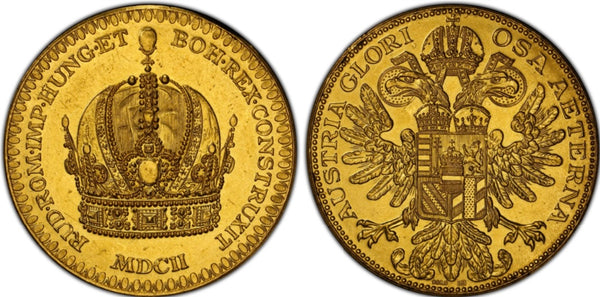 20TH(1602) オーストリア ルドルフ2世戴冠記念金メダル(PCGS/MS62)