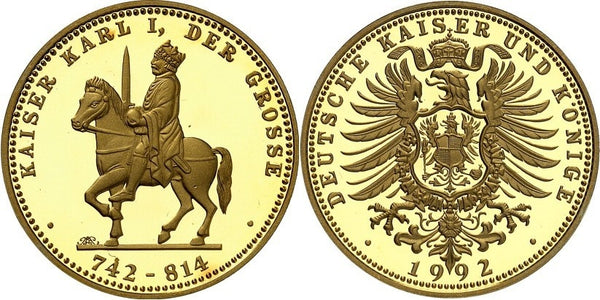 1992年 ドイツ インペリアルイーグル 3ダカット金メダル(裸コイン)