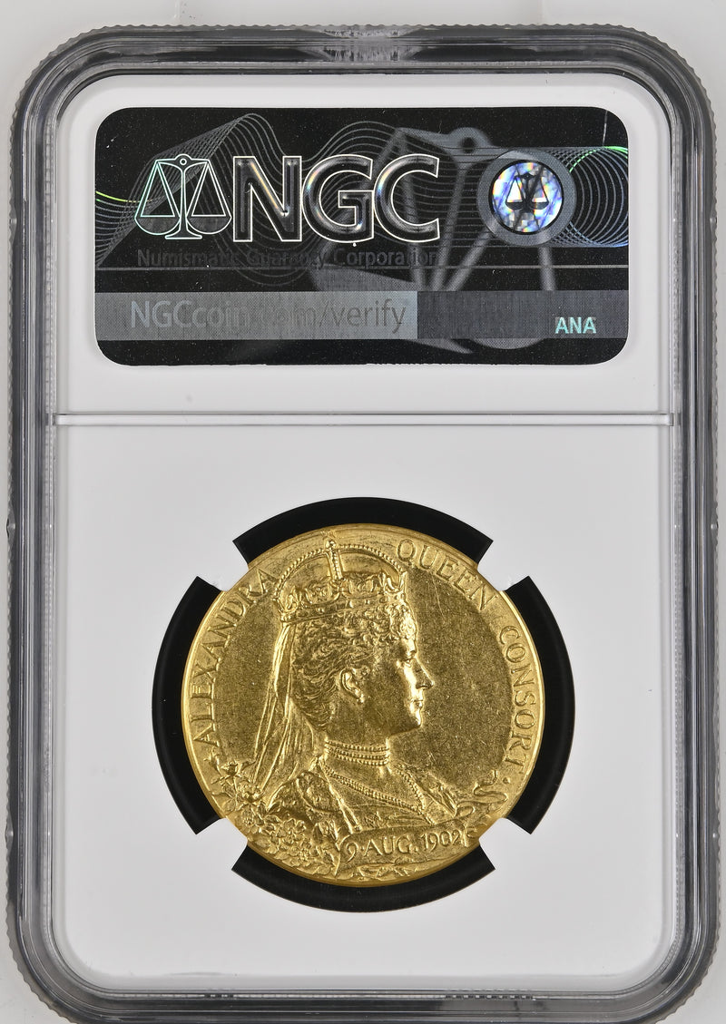 1902年 イギリス エドワード7世 戴冠記念 金メダル（NGC/MS61