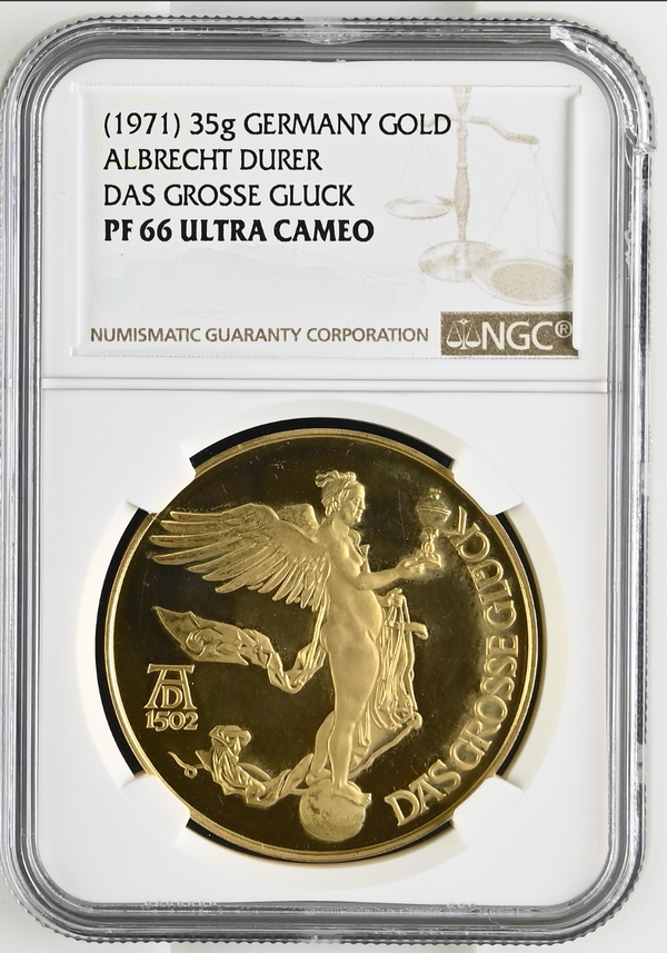 1971	年ドイツ アルブレヒト・デューラー 生誕500周年記念 金メダル(NGC/PF66UCAM)