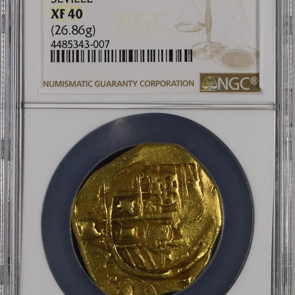 海外旧コイン 8 1715年 メキシコ8エスクード金貨 “沈没船金貨” COBコイン(NGC