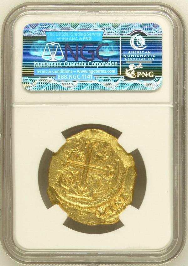 1715年 ”沈没船金貨” メキシコ8エスクード金貨 COBコイン(NGC/MS61)