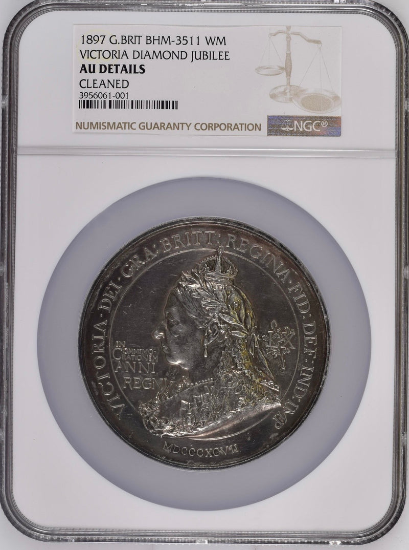 1897年 ヴィクトリア女王 ダイアモンドジュビリー大型銀メダル(NGC/ AU ...
