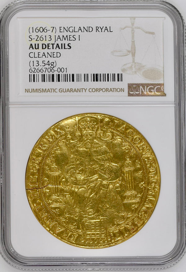 1606-1607年 イギリス ジェームス1世金貨(NGC/ AU DETAILS) CLEANED