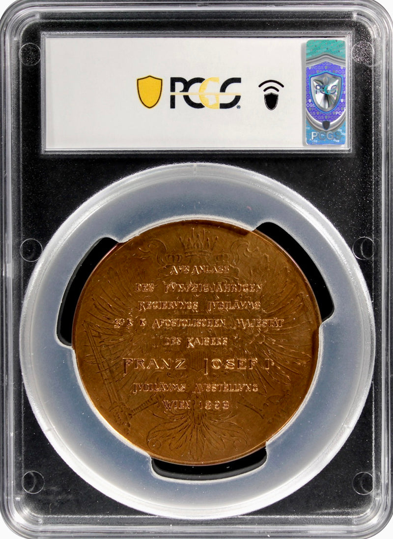 1898年 フランツ・ヨーゼフ1世 即位50周年記念大型ブロンズメダル(PCGS/SP63)