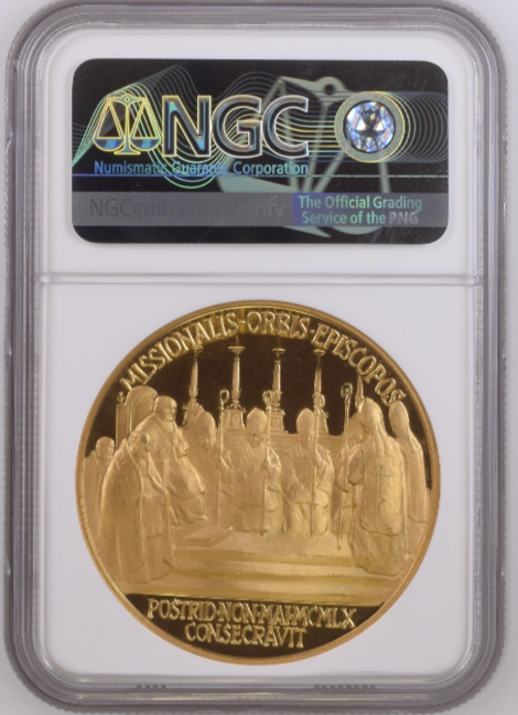1959年バチカン市国ヨハネ23世20ダカット金メダル (NGC/PR65 ULTRA CAMEO)