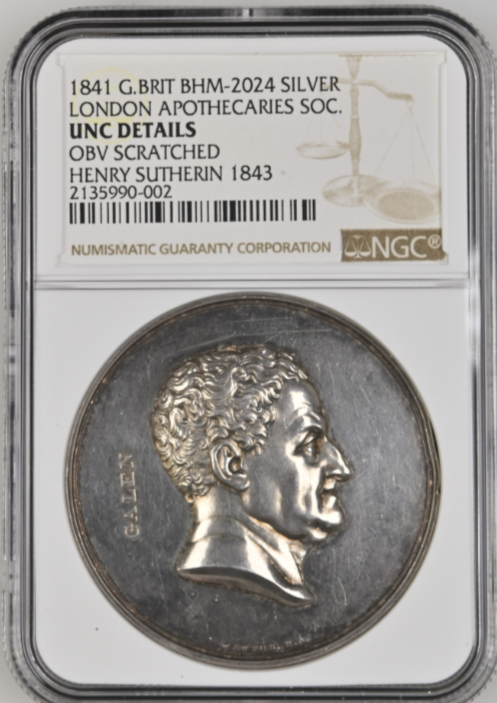 1841年　ロンドン　銀メダル（NGC/UNC Details）