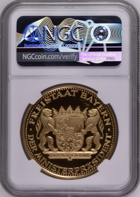 1968年 バイエルン  カール・ゲッツ  聖マリア像 金メダル(NGC/PF65 UCAM)