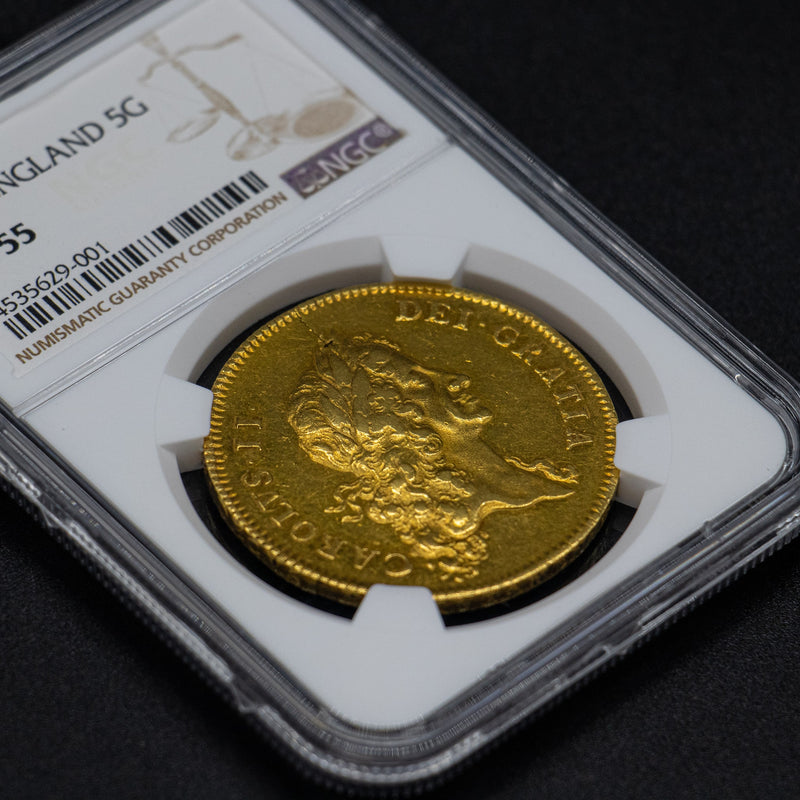 アンティークコイン チャールズ2世 5ギニ―金貨