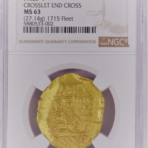 1715年 ”沈没船金貨” フェリペ5世 COBコイン(NGC/MS63) – cocoin.jp