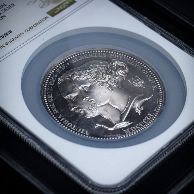 アンティークコイン ロンドン万博 ヴィクトリア 銀貨