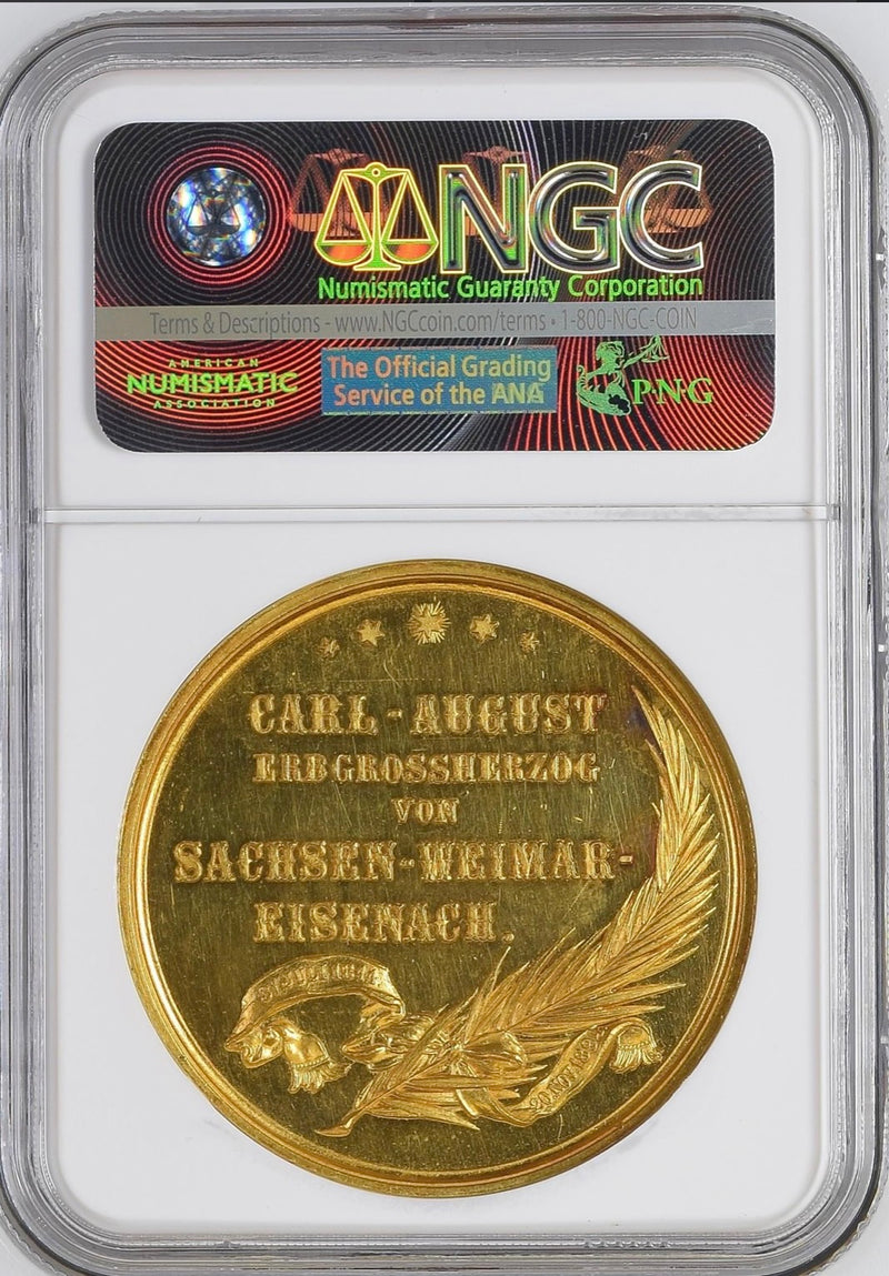 1894年 カール・アウグスト追悼記念9.5ダカット金メダル(PCGS/MS62PL)