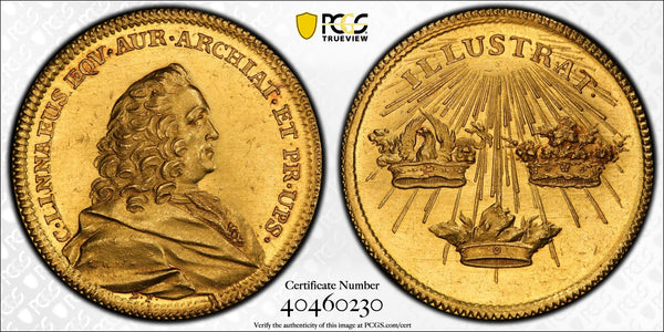 ND スウェーデン カール・リンネ 金メダル(PCGS/SP62)