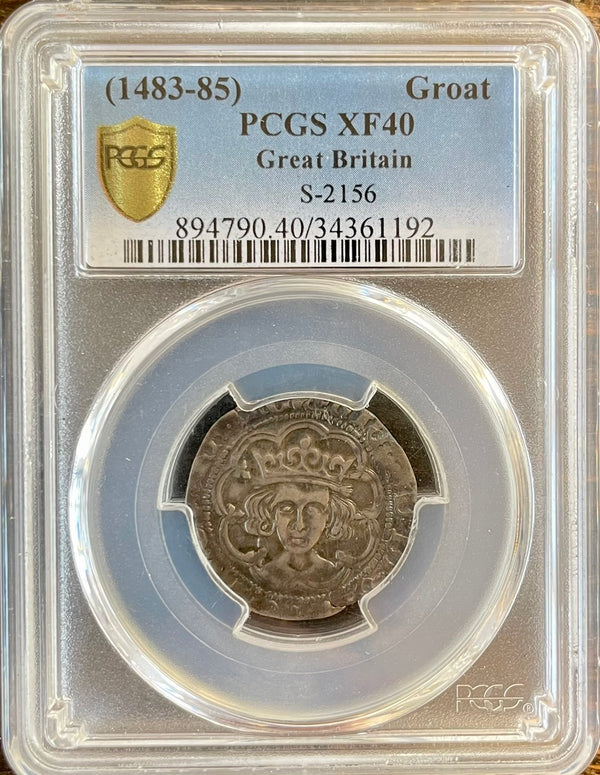 1483-1485年 リチャード3世 グロート銀貨(PCGS/XF40)