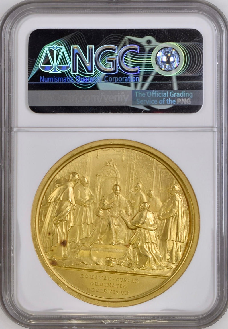 1909年 バチカン ピウス10世 16ダカットサイズ金メダル(NGC/MS64)