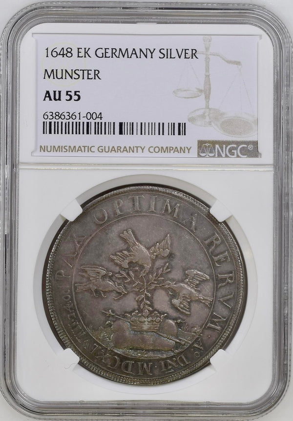 1648年 ドイツ ミュンスター 都市景観銀メダル(NGC/AU55)