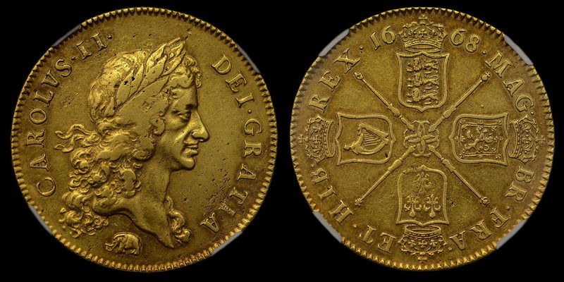 1688年 チャールズ2世 5ギニー金貨(NGC/AU50)